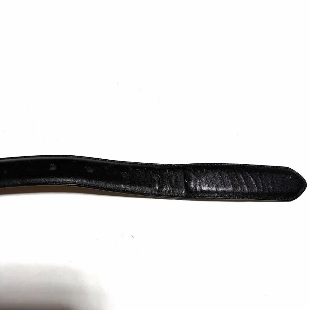 Coach Men’s Brass Buckle Leather Dress Belt Size 38 Black